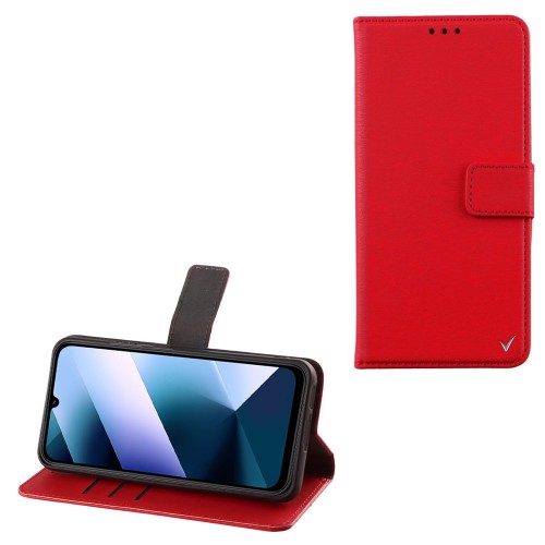 VOLTE-TEL ALLURE ΘΗΚΗ XIAOMI POCO C85 4G/ REDMI 15C 4G 6.9in  MAGNET BOOK STAND CLIP RED