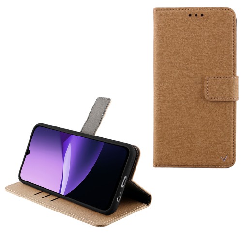 VOLTE-TEL ALLURE ΘΗΚΗ XIAOMI REDMI 15C 5G 6.9in  MAGNET BOOK STAND CLIP GOLD