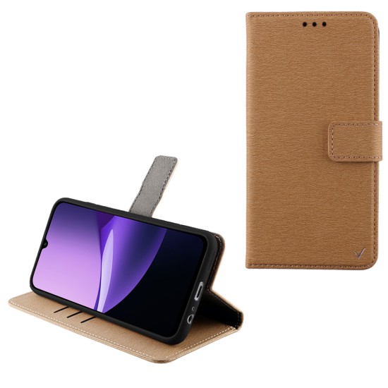 VOLTE-TEL ALLURE ΘΗΚΗ XIAOMI REDMI 15C 5G 6.9in  MAGNET BOOK STAND CLIP GOLD