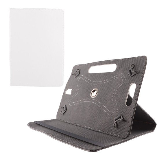 VOLTE-TEL ΘΗΚΗ TABLET 8.0" - 11.2" (25,4cm x 18cm) UNIVERSAL LEATHER BOOK ROTATING STAND WHITE