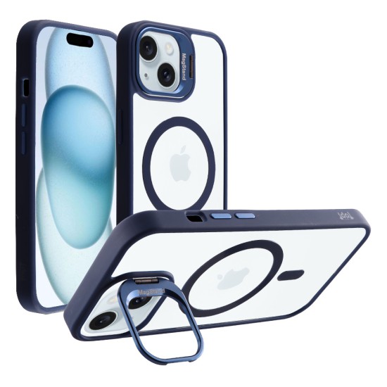 IDOL 1991 MAGSTAND CLEAR TPU ΘΗΚΗ IPHONE 15 6.1in  HYPER MAGSAFE CAMERA GUARD BLUE