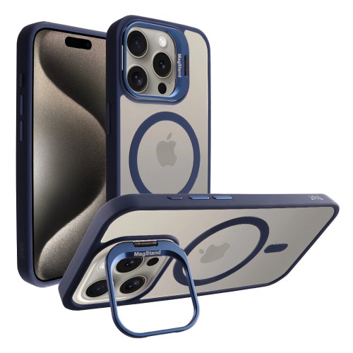 IDOL 1991 MAGSTAND CLEAR TPU ΘΗΚΗ IPHONE 15 PRO 6.1in  HYPER MAGSAFE CAMERA GUARD BLUE