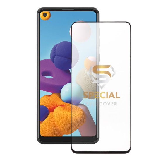 IDOL 1991 SPECIAL TEMPERED GLASS SAMSUNG A21s A217/A21 A215 2020 6.5in 9H 0.25mm FULL COVER FULL GLUE BLACK