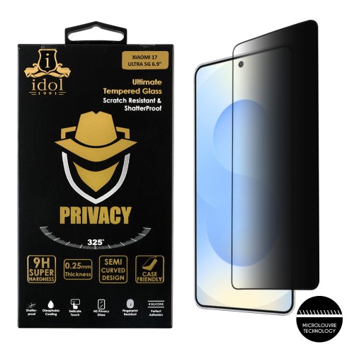IDOL 1991 PRIVACY ANTISPY TEMPERED GLASS SAMSUNG S26 5G 6.3in 9H 0.25mm 3D SEMI CURVED EDGE GLUE FINGER UNLOCK BLACK