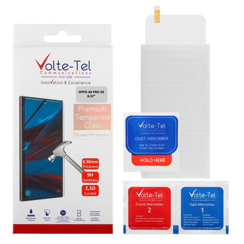 VOLTE-TEL TEMPERED GLASS OPPO A6 PRO 5G 6.57in 9H 0.30mm 2.5D FULL GLUE
