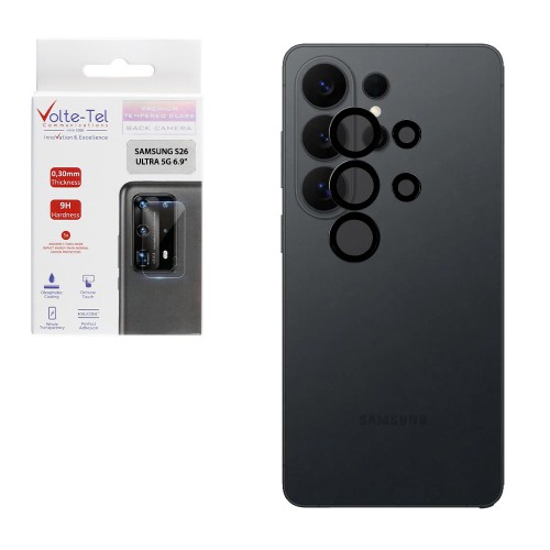 VOLTE-TEL CAMERA GLASS COVER SAMSUNG S26 ULTRA 5G 6.9in 9H 0.30MM PREMIUM EASY APPLICATION TITANIUM BLACK