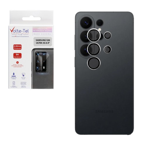 VOLTE-TEL CAMERA GLASS COVER SAMSUNG S26 ULTRA 5G 6.9in 9H 0.30MM PREMIUM EASY APPLICATION TITANIUM SILVER
