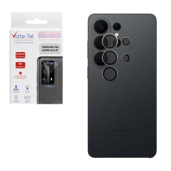 VOLTE-TEL CAMERA GLASS COVER SAMSUNG S26 ULTRA 5G 6.9in 9H 0.30MM PREMIUM EASY APPLICATION TITANIUM GREY