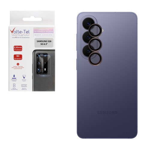 VOLTE-TEL CAMERA GLASS COVER SAMSUNG S26 5G 6.3in 9H 0.30MM PREMIUM EASY APPLICATION TITANIUM GREY