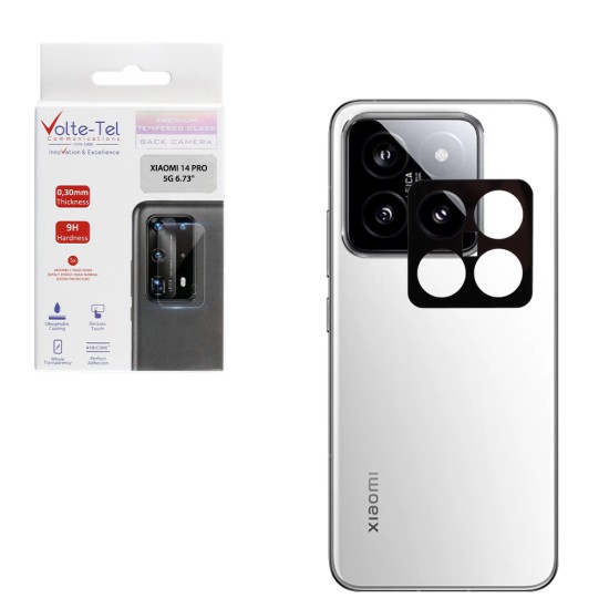 VOLTE-TEL CAMERA GLASS XIAOMI 14 PRO 5G 6.73in 9H 0.25mm 3D CURVED BLACK