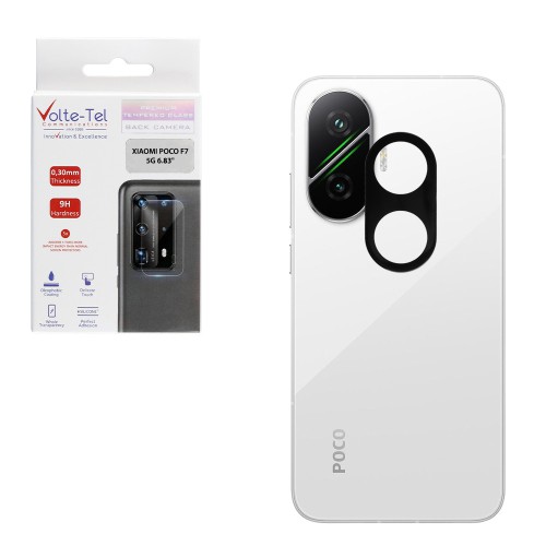 VOLTE-TEL CAMERA GLASS XIAOMI POCO F7 5G 6.83in 9H 0.25mm 3D CURVED BLACK