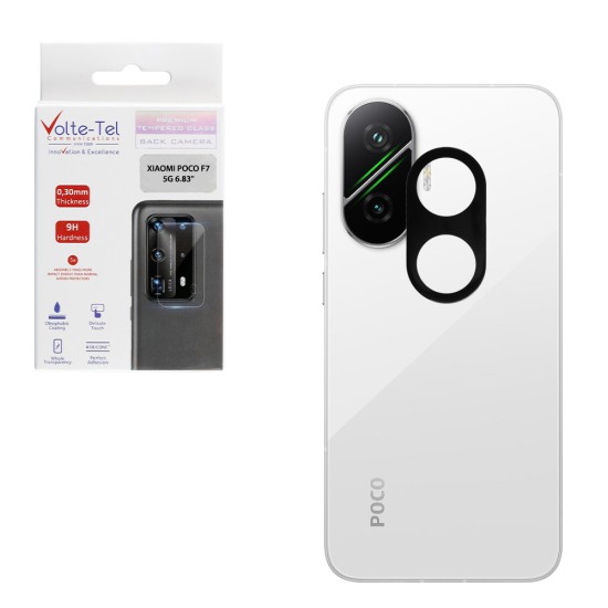 VOLTE-TEL CAMERA GLASS XIAOMI POCO F7 5G 6.83in 9H 0.25mm 3D CURVED BLACK