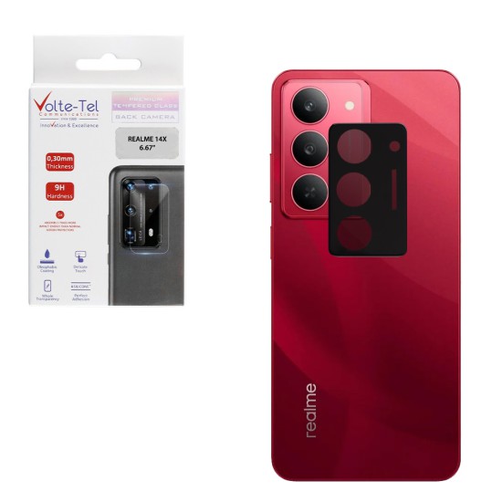 VOLTE-TEL CAMERA GLASS REALME 14X 6.67in 9H 0.25mm 3D CURVED BLACK