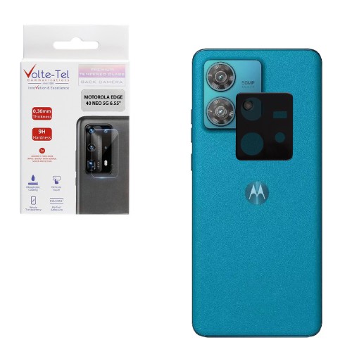 VOLTE-TEL CAMERA GLASS MOTOROLA EDGE 40 NEO 5G 6.55in 9H 0.25mm 3D CURVED BLACK