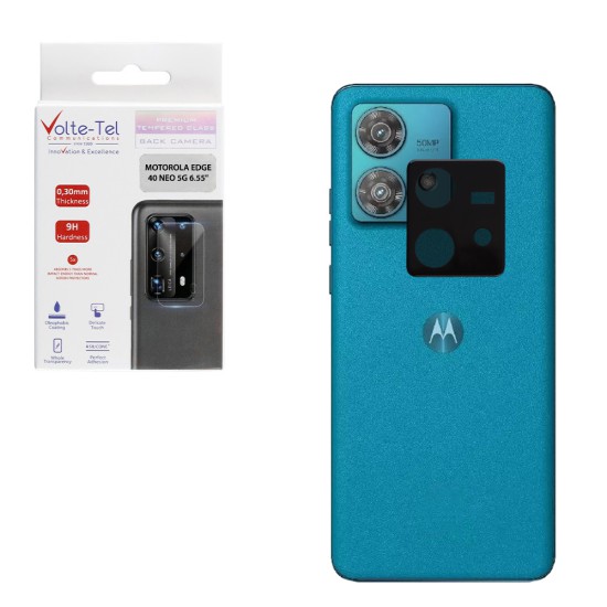 VOLTE-TEL CAMERA GLASS MOTOROLA EDGE 40 NEO 5G 6.55in 9H 0.25mm 3D CURVED BLACK