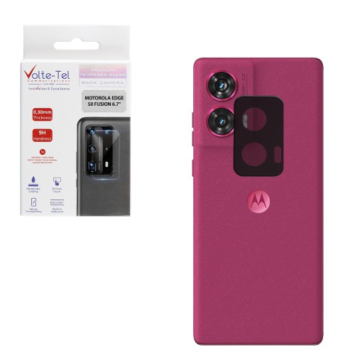VOLTE-TEL CAMERA GLASS MOTOROLA EDGE 50 FUSION XT2429-2 6.7in 9H 0.25mm 3D CURVED BLACK