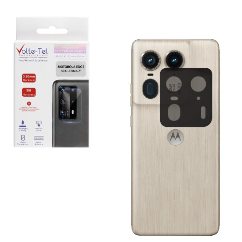 VOLTE-TEL CAMERA GLASS MOTOROLA EDGE 50 ULTRA XT2401-1 6.7in 9H 0.25mm 3D CURVED BLACK