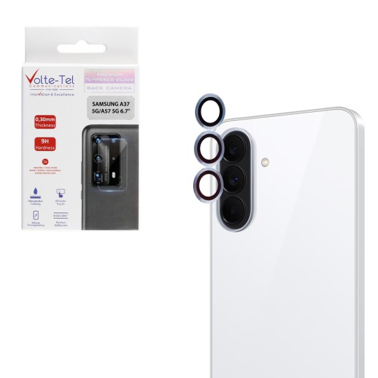 VOLTE-TEL CAMERA GLASS COVER SAMSUNG A37 5G/A57 5G 6.7in 9H 0.30MM EASY APPLICATION BLUE