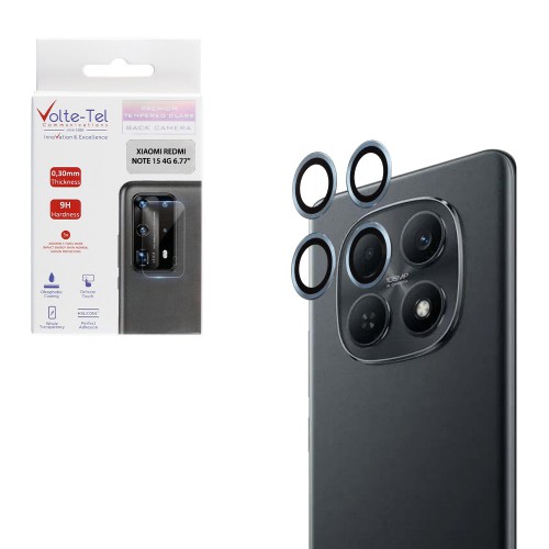 VOLTE-TEL CAMERA GLASS COVER XIAOMI REDMI NOTE 15 4G 6.77in 9H 0.30MM EASY APPLICATION BLUE