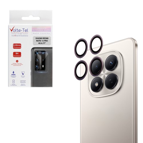 VOLTE-TEL CAMERA GLASS COVER XIAOMI REDMI NOTE 15 PRO 4G 6.77in 9H 0.30MM EASY APPLICATION PURPLE