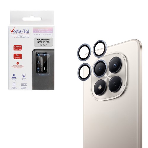 VOLTE-TEL CAMERA GLASS COVER XIAOMI REDMI NOTE 15 PRO 5G 6.77in 9H 0.30MM EASY APPLICATION BLUE