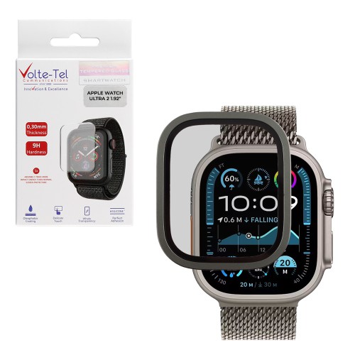 VOLTE-TEL 3D TITANIUM TEMPERED GLASS APPLE WATCH ULTRA 2 49mm 1.92in 0.30mm FULL COVER GREEN