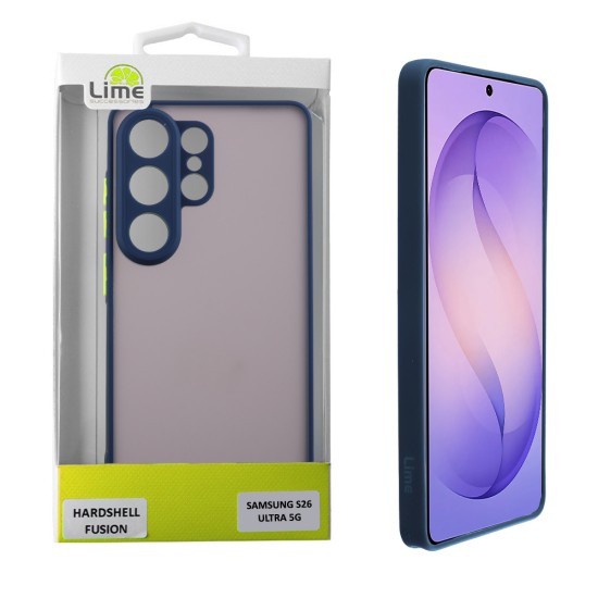 LIME HARDSHELL FUSION ΘΗΚΗ SAMSUNG S26 ULTRA 5G 6.9in  FULL CAMERA PROTECTION BLUE WITH YELLOW KEYS