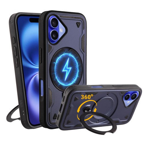 IDOL 1991 ARMOR TPU ΘΗΚΗ IPHONE 16 6.1in HYPER MAGSAFE STAND CAMERA GUARD BLUE