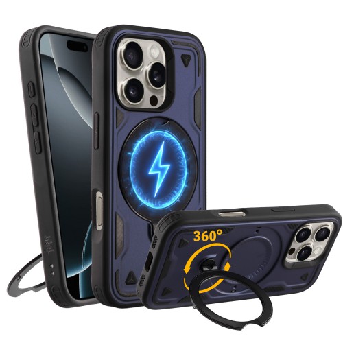 IDOL 1991 ARMOR TPU ΘΗΚΗ IPHONE 16 PRO MAX 6.9in HYPER MAGSAFE STAND CAMERA GUARD BLUE