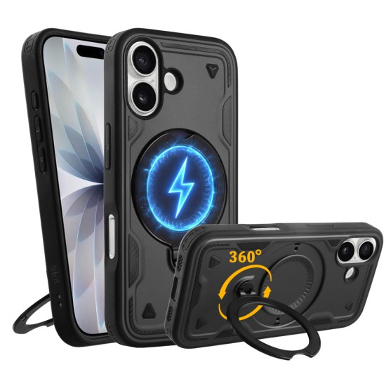 IDOL 1991 ARMOR TPU ΘΗΚΗ IPHONE 17 6.3in HYPER MAGSAFE STAND CAMERA GUARD BLACK