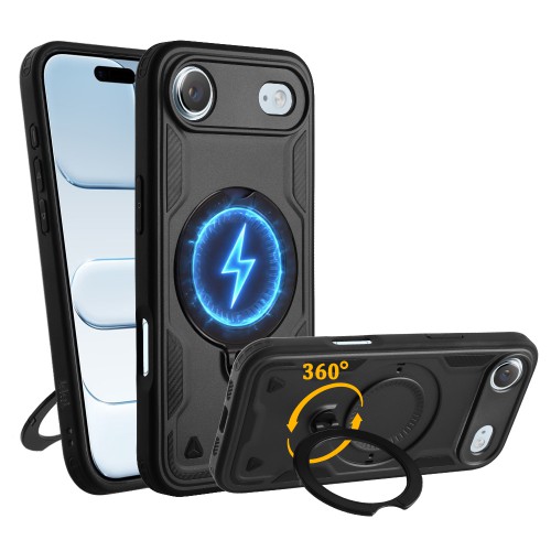 IDOL 1991 ARMOR TPU ΘΗΚΗ IPHONE 17 AIR 6.5in HYPER MAGSAFE STAND CAMERA GUARD BLACK