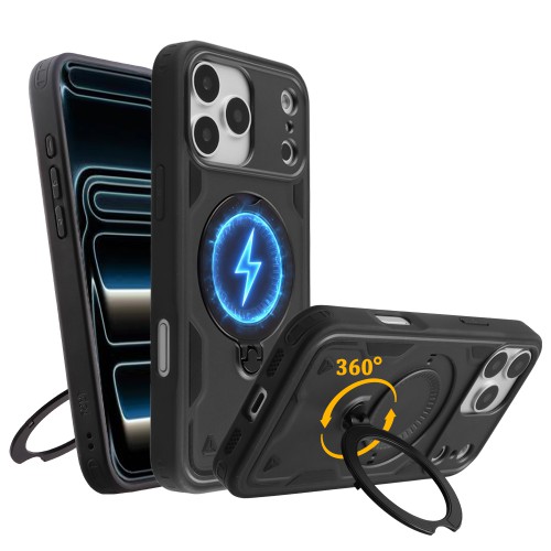 IDOL 1991 ARMOR TPU ΘΗΚΗ IPHONE 17 PRO 6.3in HYPER MAGSAFE STAND CAMERA GUARD BLACK