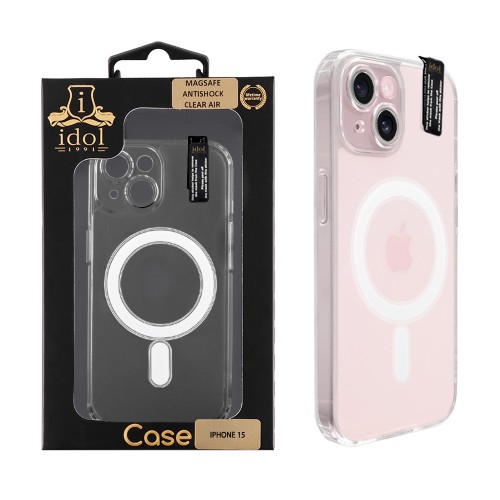 IDOL 1991 SUPER MAGSAFE ΘΗΚΗ IPHONE 15 6.1in ANTISHOCK CLEAR AIR BACK COVER TPU FULL CAMERA PROTECTION ΔΙΑΦΑΝΗ