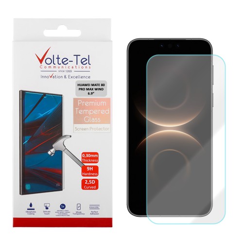 VOLTE-TEL TEMPERED GLASS HUAWEI MATE 80 PRO MAX WIND 6.9in 9H 0.30mm 2.5D FULL GLUE