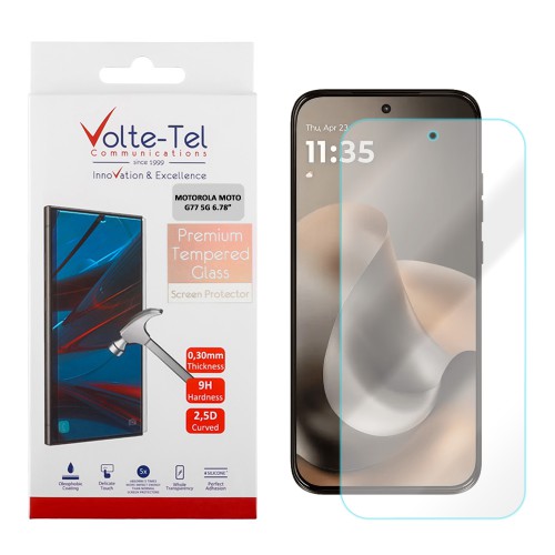 VOLTE-TEL TEMPERED GLASS MOTOROLA MOTO G77 5G/MOTO G67 5G 6.78in 9H 0.30mm 2.5D FULL GLUE