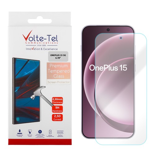VOLTE-TEL TEMPERED GLASS ONEPLUS 15 5G 6.78in 9H 0.30mm 2.5D FULL GLUE