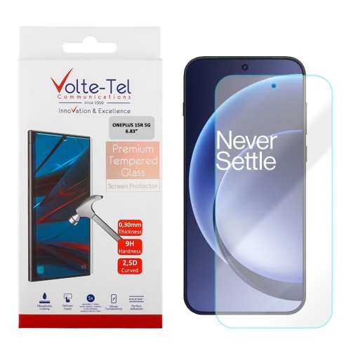 VOLTE-TEL TEMPERED GLASS ONEPLUS 15R 5G 6.83in 9H 0.30mm 2.5D FULL GLUE