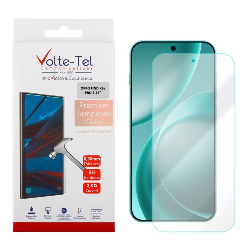 VOLTE-TEL TEMPERED GLASS OPPO FIND X9s PRO 6.32in 9H 0.30mm 2.5D FULL GLUE