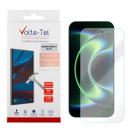 VOLTE-TEL TEMPERED GLASS XIAOMI REDMI 17 4G/5G 6.9in 9H 0.30mm 2.5D FULL GLUE