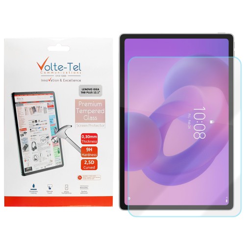 VOLTE-TEL TEMPERED GLASS LENOVO IDEA TAB PLUS 12.1in 9H 0.30mm 2.5D FULL GLUE