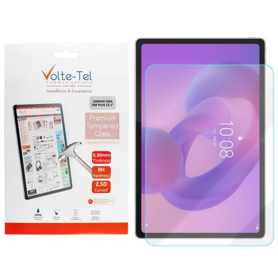VOLTE-TEL TEMPERED GLASS LENOVO IDEA TAB PLUS 12.1in 9H 0.30mm 2.5D FULL GLUE