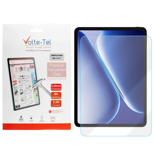 VOLTE-TEL TEMPERED GLASS ONEPLUS PAD GO 2 12.1in 9H 0.30mm 2.5D FULL GLUE