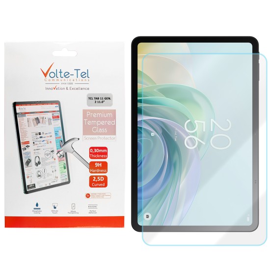 VOLTE-TEL TEMPERED GLASS TCL TAB 11 GEN. 2 11.0in 9H 0.33mm 2.5D FULL GLUE