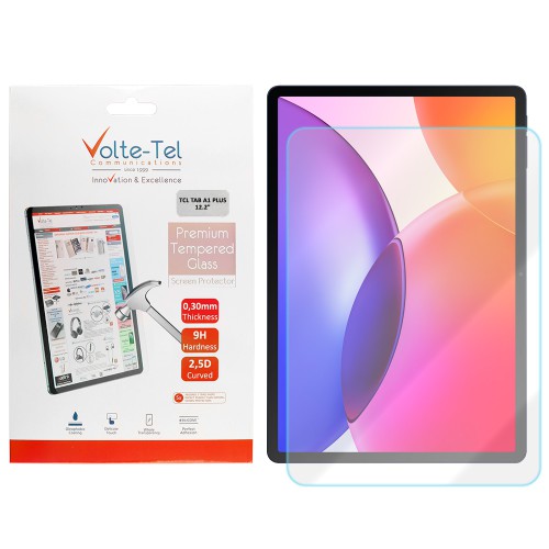 VOLTE-TEL TEMPERED GLASS TCL TAB A1 PLUS 12.2in 9H 0.33mm 2.5D FULL GLUE