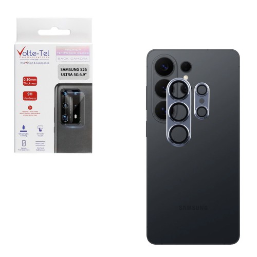 VOLTE-TEL CAMERA GLASS COVER SAMSUNG S26 ULTRA 5G 6.9in 9H 0.30MM 3D AR ALUMINIUM-ELECTROPLATING FRAME BLUE