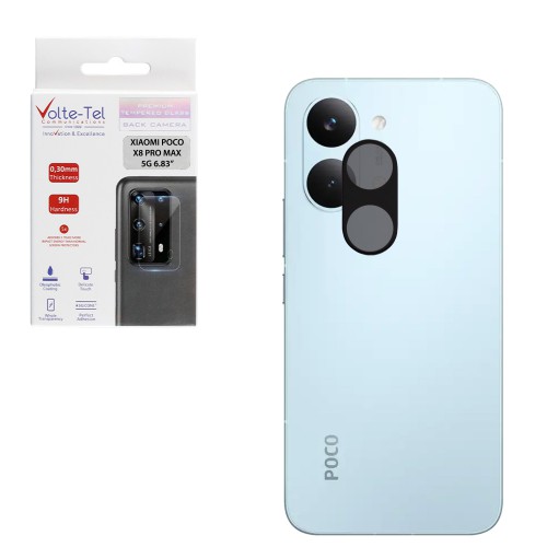 VOLTE-TEL CAMERA GLASS XIAOMI POCO X8 PRO MAX 5G 6.83in 9H 0.25mm 3D CURVED BLACK