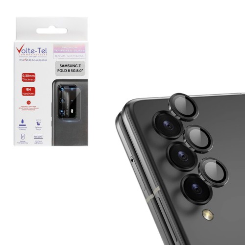 VOLTE-TEL CAMERA GLASS COVER SAMSUNG Z FOLD 8 ULTRA 5G 8.0in 9H 0.33MM EASY APPLICATION BLACK