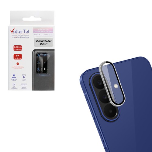 VOLTE-TEL CAMERA GLASS COVER SAMSUNG A27 5G A276 6.7in 9H 0.33MM EASY APPLICATION SILVER