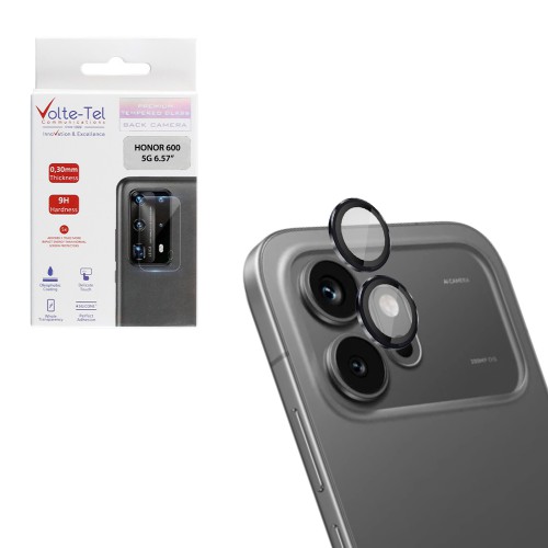 VOLTE-TEL CAMERA GLASS COVER HONOR 600 5G 6.57in 9H 0.33MM EASY APPLICATION BLACK