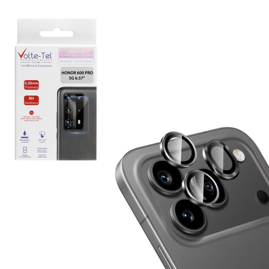 VOLTE-TEL CAMERA GLASS COVER HONOR 600 PRO 5G 6.57in 9H 0.33MM EASY APPLICATION BLACK